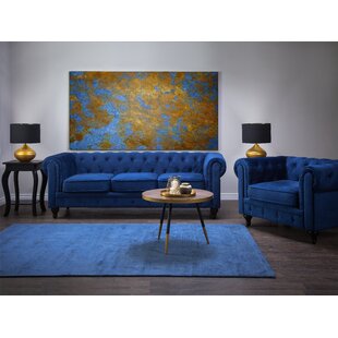 Blue suede living 2024 room set